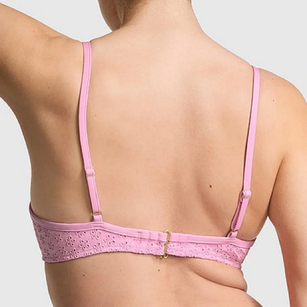 PINK by Frankie’s Bikinis Victoria’s Secret Eyelet Underwire Swimwear Bikini Set - Picture 5 of 8